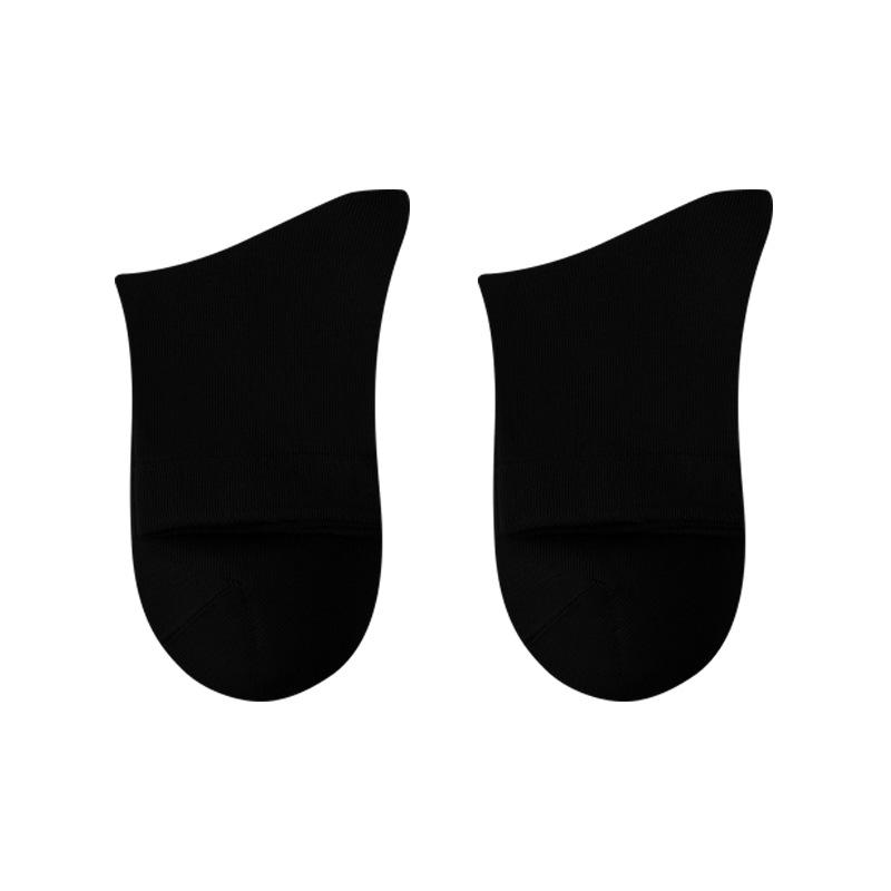 Female Autumn Pure Color Cotton Sweat Absorbing Deodorizing Antibacterial Boneless Cotton Socks