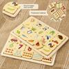 Dětské číslo Zvíře Kognitivní párovací puzzle Montessori Trénink koncentrace a paměti Dřevěné vzdělávací hračky Pro děti