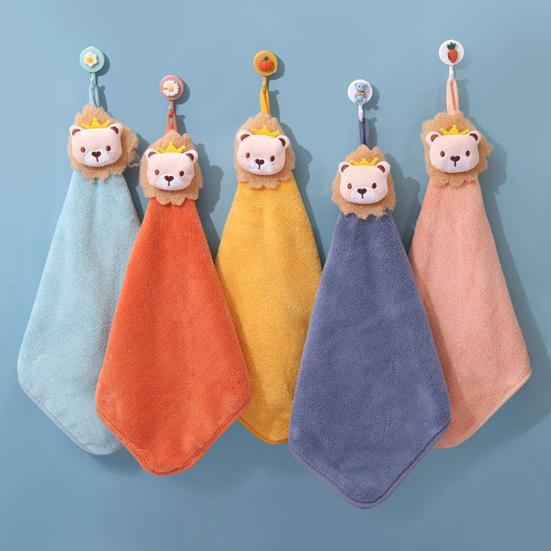 Wipe Towel Comfortable Super Absorbent Coral Fleece 3D Flower Shape Kitchen Bathroom