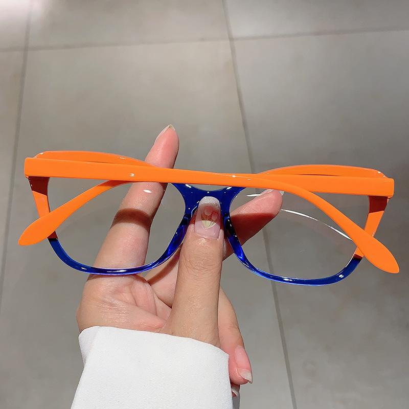 Vintage Anti Blue Light Optical Cat Eye Glasses Women Lady Luxury Brand Designer Myopia Prescription Eyewear Frame Double Color