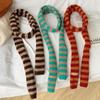 Women'S Thin Narrow Long Colorful Striped Scarf Autumn Winter  Design  Girl All-Match Decorative Scarf