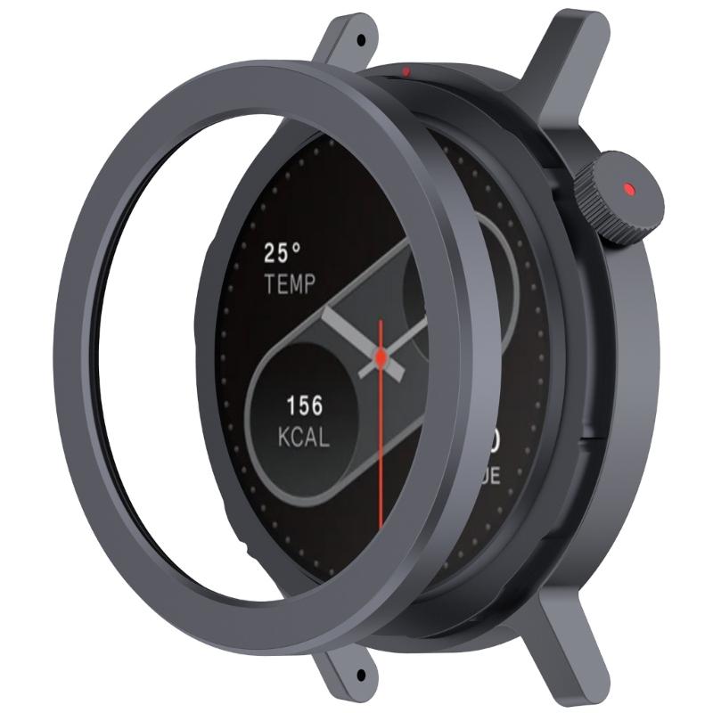 Aluminum Alloy Watch Frame With Reinforced Glass Screen Guard for CMF Watch P2 Smartwatch Scratch Resistance