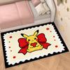 Indoor Rug, Faux Cashmere, Pikachu 3D Print, Soft Water Absorbent, Christmas Household Floor Mat