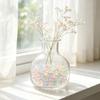 Clear Flat Glass Marble For Vase Aquarium Pebbles Vase Fillers Beads Loose Glass Rounds for Table Styling, Jar Arrangements and Craft Projects,