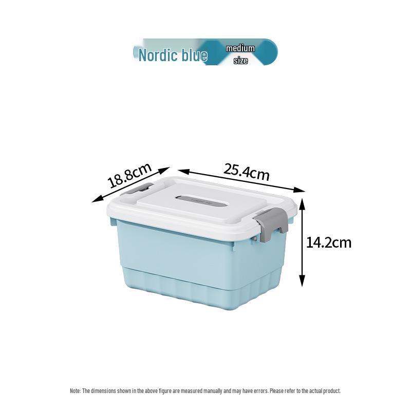 Extra Large Plastic Storage Box with Lid for Clothes, Toys, and Snacks