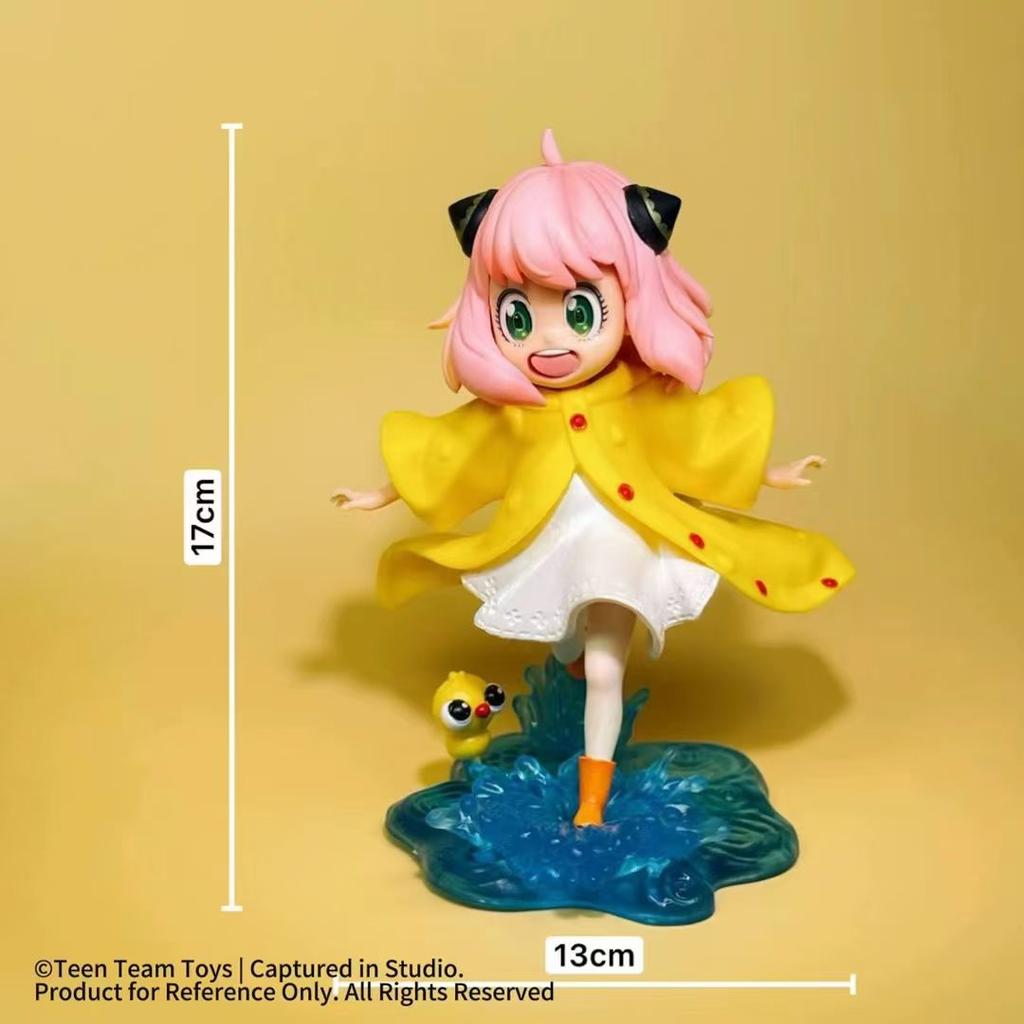 SPY×FAMILY Anya Forger with Raincoat Running Anime Action Figure Toys 17CM