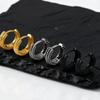 Ethnic Huggies Earring for Men Boys,Punk Stainless Steel Hoop Earring,Male Pierced Earring Jewelry Gift