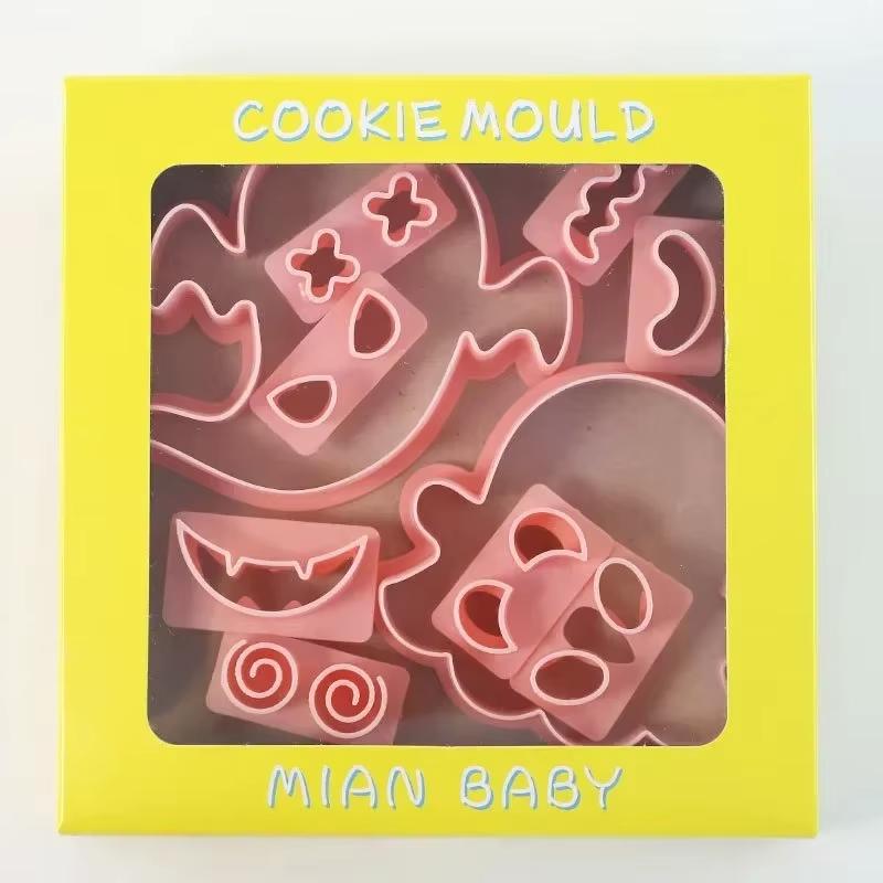 

10 шт. 3D забавный дизайн привидения форма для резки печенья Хэллоуин формочки для печенья DIY шоколадные начинки для торта украшение торта конфеты глина