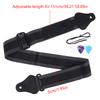 Adjustable Electric Guitar Strap With 3 Guitar Picks Holders Pu Leather Ends Acoustic Guitar Bass Strap Belt Accessories