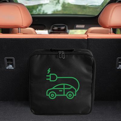Electric Vehicle Charging Cable Bag Car Charger Cable Storage Bag Auto Trunk Organizer Waterproof Charger Cable Handled Bag