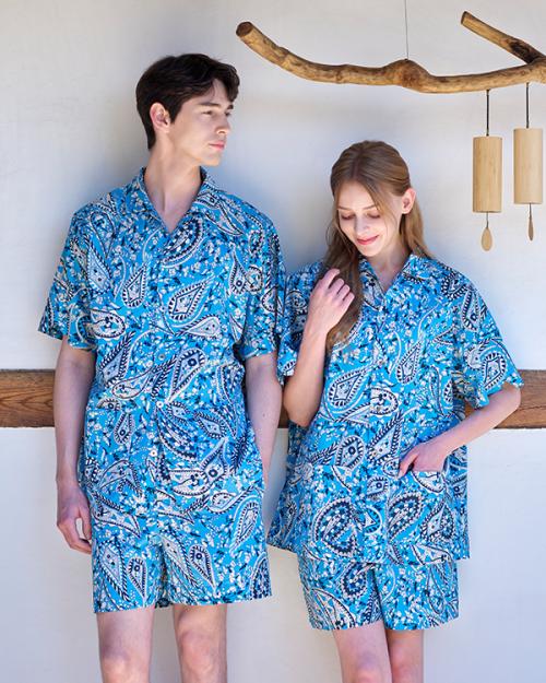

[2Dreamers] Unisex Paisley Pajama Set [Shipped from Korea] 100% Authentic M