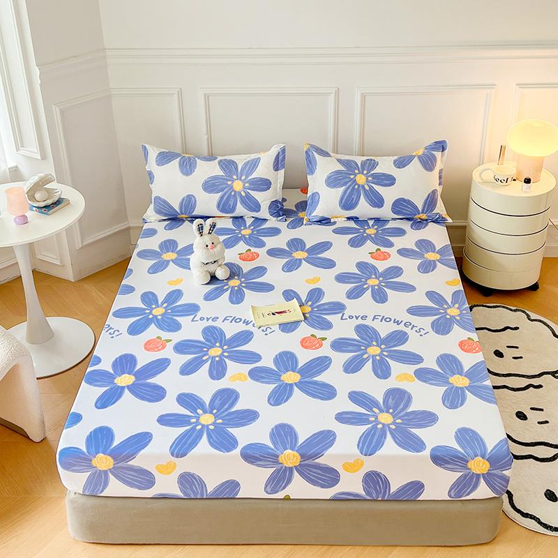 Queen Bonenjoy Size Fitted Bed Sheet With Elastic Band King Size Bed Cover Floral Style Sabanas Cama 150 Sheets No Pillowcase