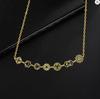 Handmade Yoga OM Pendant Necklace With Colorful Zircon Hollow Polished Lotus Charm Accessory