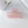 Pc Stylish 8cm Material Jelly Color Hair Claw Clip With Simple Geometric Design