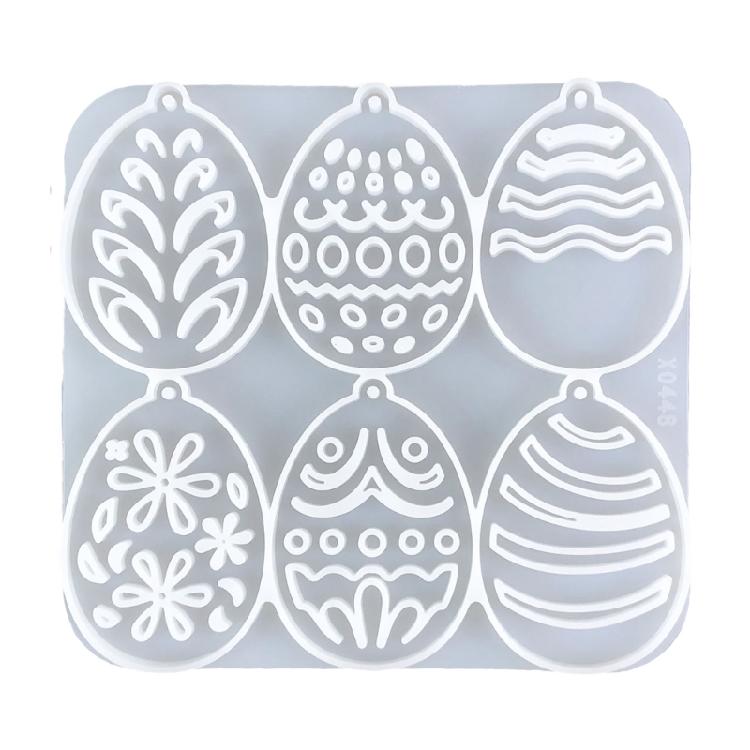 Flexible And Sturdy Keychains Mold Flexible Silicone Colorful Eggs Keychain Mold Trendy Keychain Pendant Resin Mold 1
