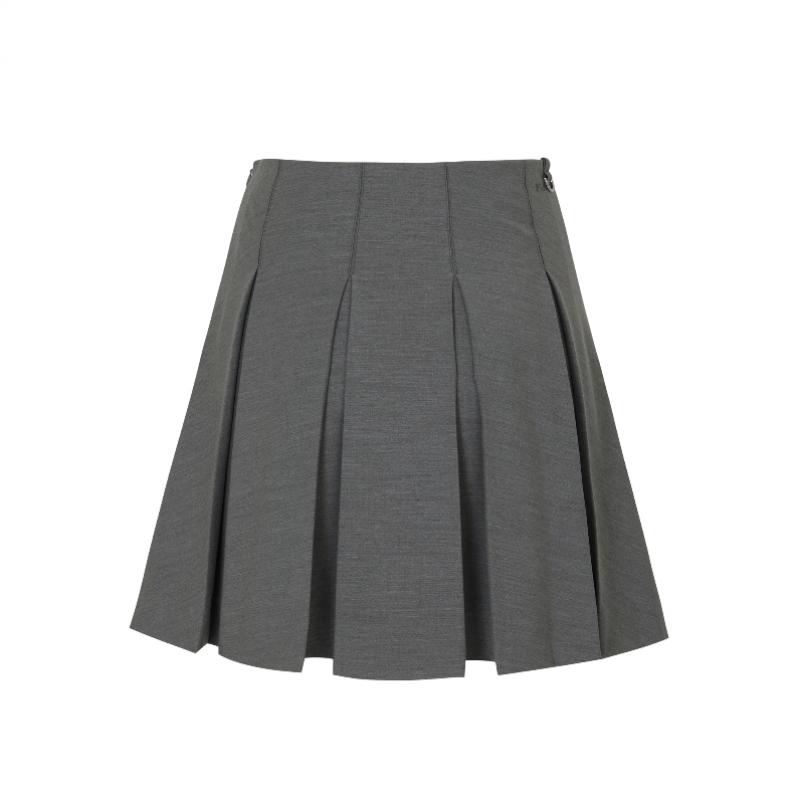 Playboo Wool Like Pleated Skirt W Inner Pants