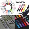5pcs Zipper Pull Puller End Fit Rope Tag Fixer Zip Cord Tab Replacement Clip Broken Buckle Travel Bag Suitcase