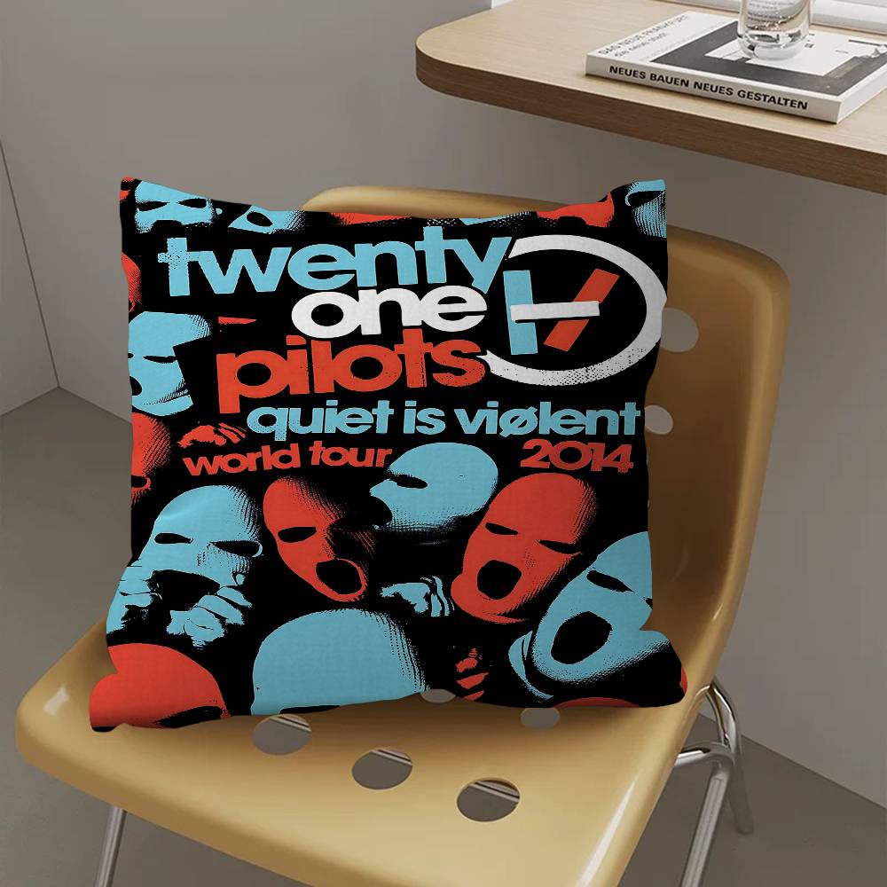 Band T-Twenty O-One P-Pilots Pillow Cover For Bedroom Room And Living Room Sofa Decorative Cushion Cover