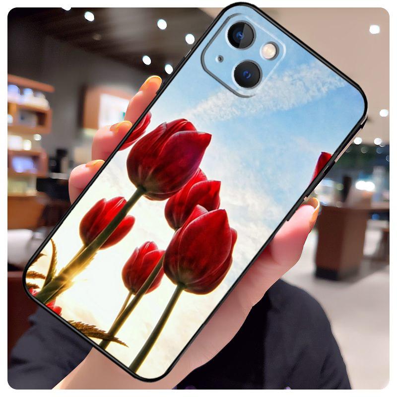 Tulips Flower Case For iPhone 13 Pro Max 16 15 11 12 14 17 Pro Max mini 15 16 Plus 16e 17 Air Phone Cover