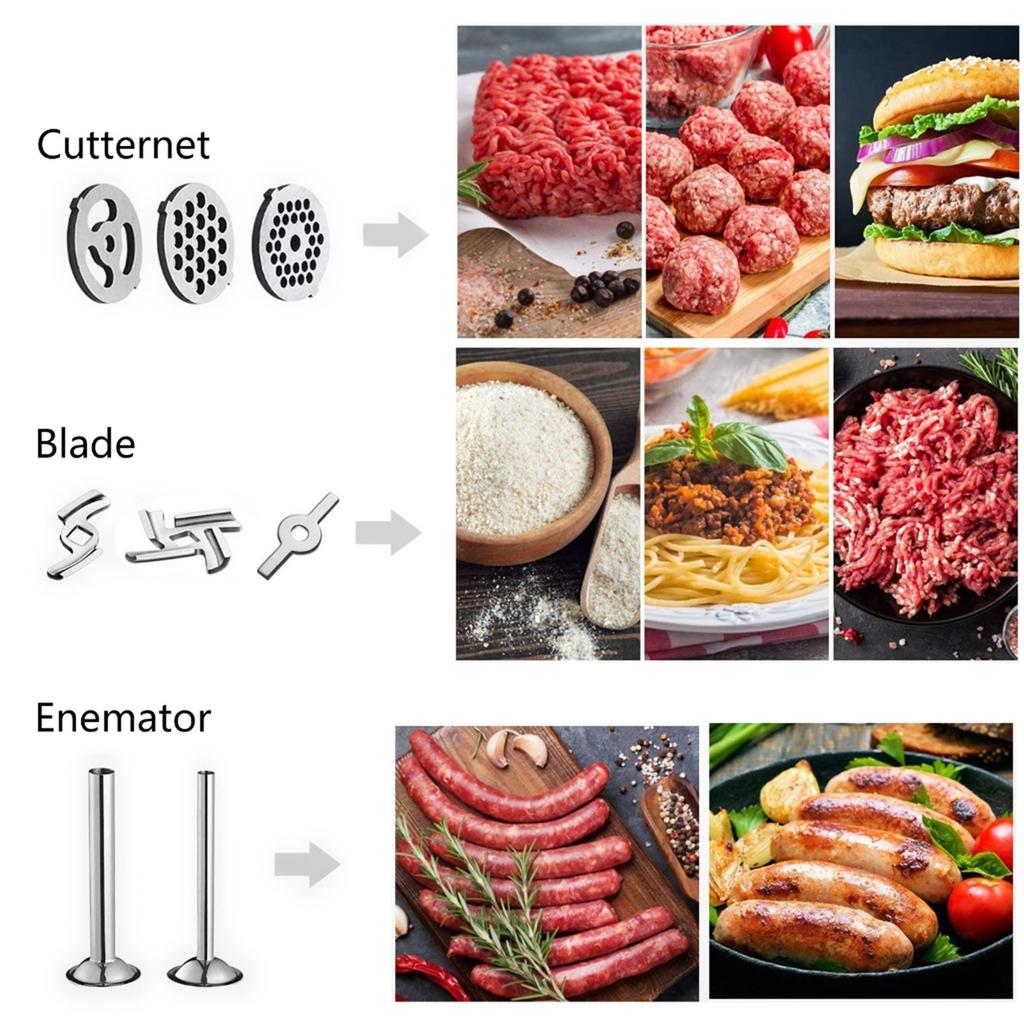 Metall-Fleischwolf-Aufsätze für KitchenAid-Küchenmaschinen Fleischwolf Wurstfüller Perfekter Aufsatz