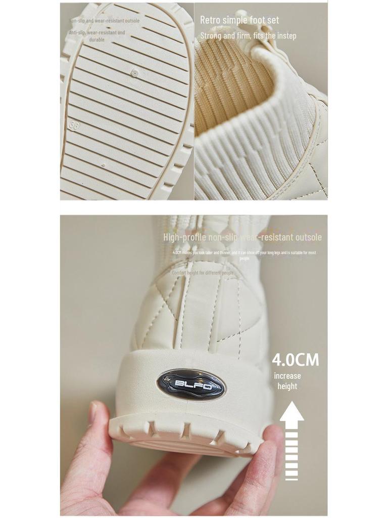 2024 Women's Plus Velvet High-Top Snow Boots - Warm, Trendy Korean Style, Casual Winter Footwear