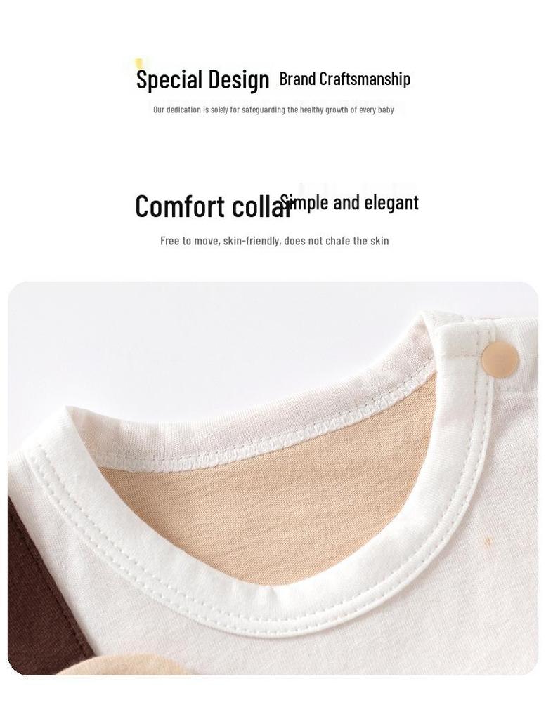 Summer Short Sleeve Pure Cotton Baby Romper - Infant Cartoon Crawling Bodysuit