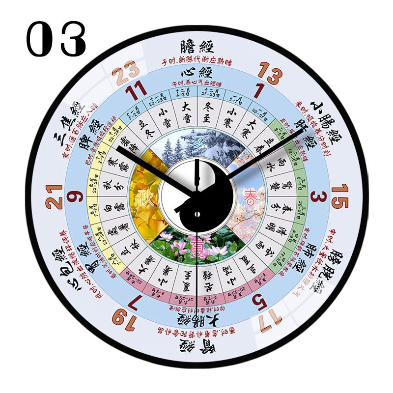 8inch 20cm Feng Shui Wall Clock Traditional Chinese Medicine Art Wall Decor Tai Chi Bagua Wealth and Good Lucky Home Decoration