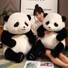 Adorable Giant Panda Plush Doll - Floral Design, Perfect for Hugs, Sleep, and Birthday Gifts for Girls