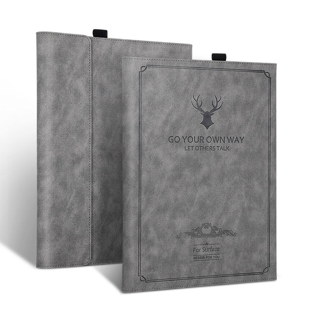 

Premium Leather Case for Surface Pro 9 8 7 6 5 4 GO3 2 Deer Head Protective Cover surface go1234