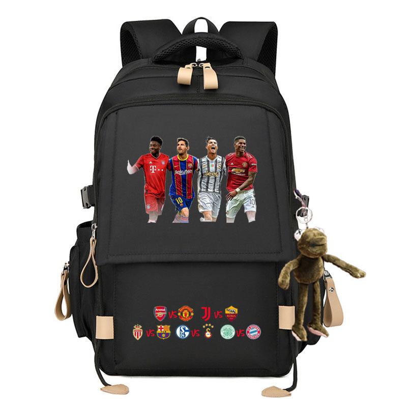 Uefa Champions League Football World Cup Backpack Real Madrid Kakabasa Messi Chelsea Manchester United Students