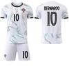 2025-26 Portugal Auswärtsweißes Trikot #7 Ronaldo #8 Fernandes #11 Jota Fußballtrikots