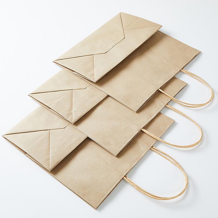 Custom Printed Kraft Paper Bags for Clothing & Milk Tea Takeaway - Multiple Sizes Available