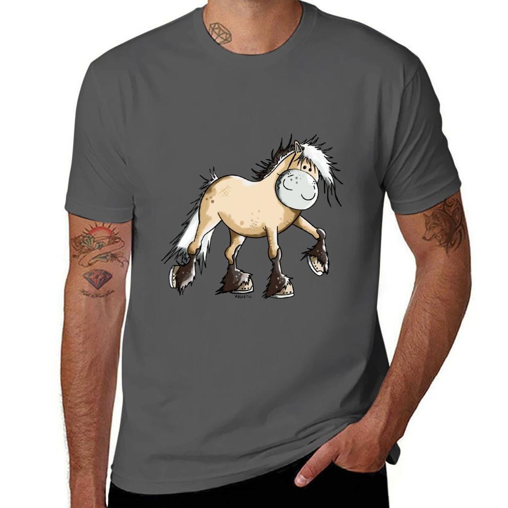 Funny Fjord Horse Tshirt Relaxed Fit Casual Short Sleeve Top