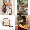 Croissant Plush Bag With Zipper For Women And Teens