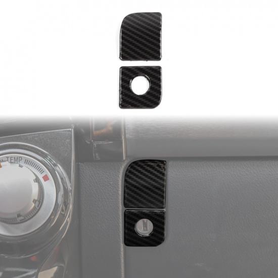 Carbon Fiber Co-Pilot Passenger Storage Switch Button Trim For 4runner SUV 2010+