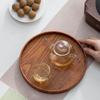 Round Wooden Serving Tray – Multipurpose Plate for Steak, Sushi, Dessert, Salad, Kitchen and Restaurant Tableware