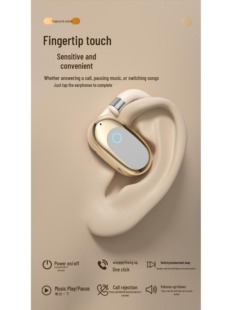 R106 Ear Hook Sports Bluetooth Earphones: High Sound Quality, Comfortable Fit, Long Battery Life