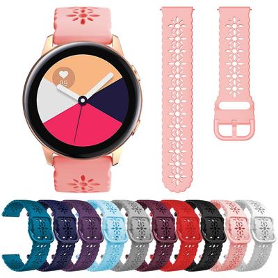Lace Silicone Band For Samsung Galaxy Watch Active 2/Galaxy Watch 4 44mm 40mm/Classic 42mm/46mm 20mm Strap For Women Girls