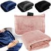 Warm Travel Pillow and Blanket Set Foldable Soft Throw Pillow Multifunctional Nap Quilt  Camping