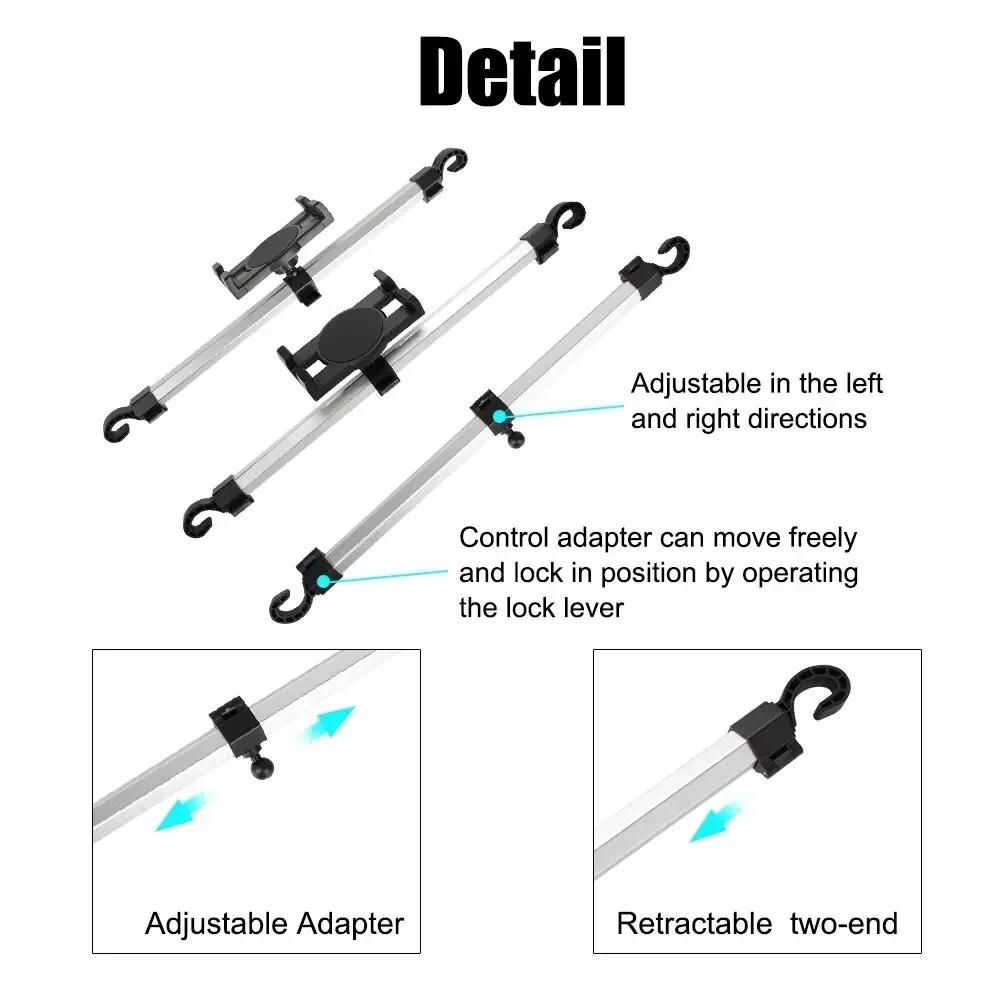 Moverable Tablet Car Mount Stand Clamp 13'' Car Rear Pillow Phone Holder for iPad Pro 12.9 Seat Rear Headrest Mounting Bracket