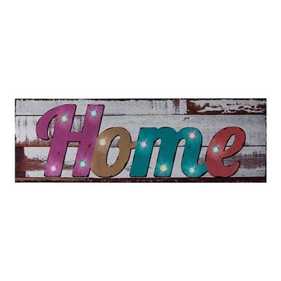 Διακοσμητικός πίνακας vintage Home με φωτισμό LED