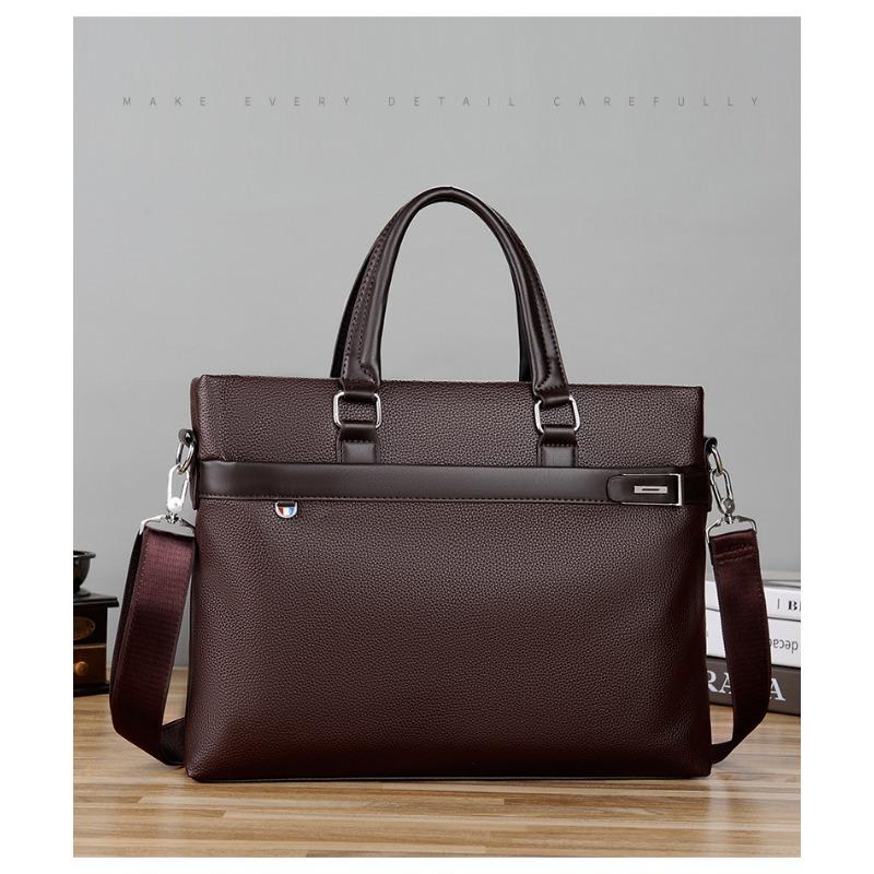 Men's Bag New Business Commuter Briefcase Laptop Bag Men's Horizontal Shoulder Messenger Bag