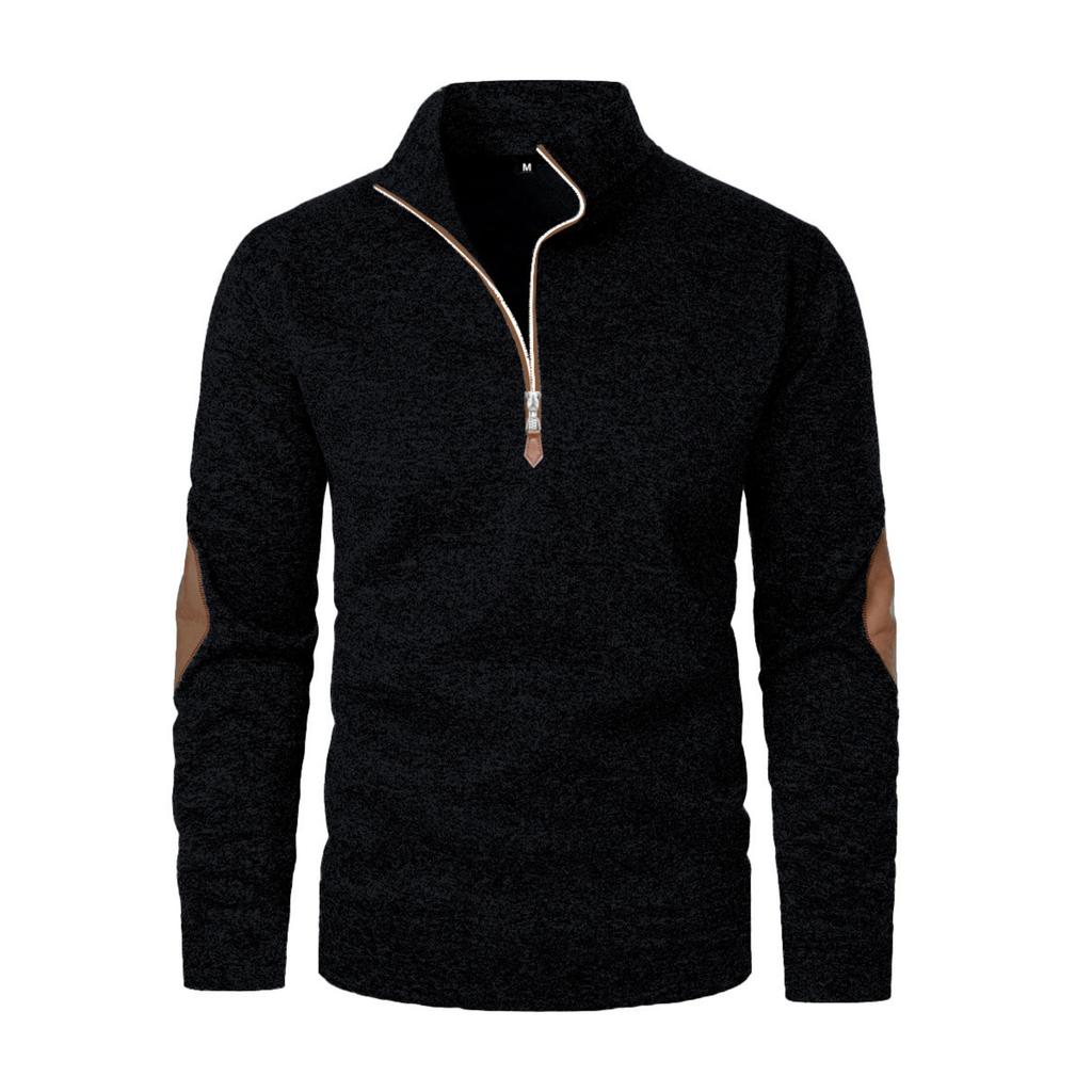 Men's Stand Collar 1/4 Zip Pullover | Casual Fit, Easy- Design Soft Cotton Blend, Breathable | Versatile For Daily, Commute & Leisure