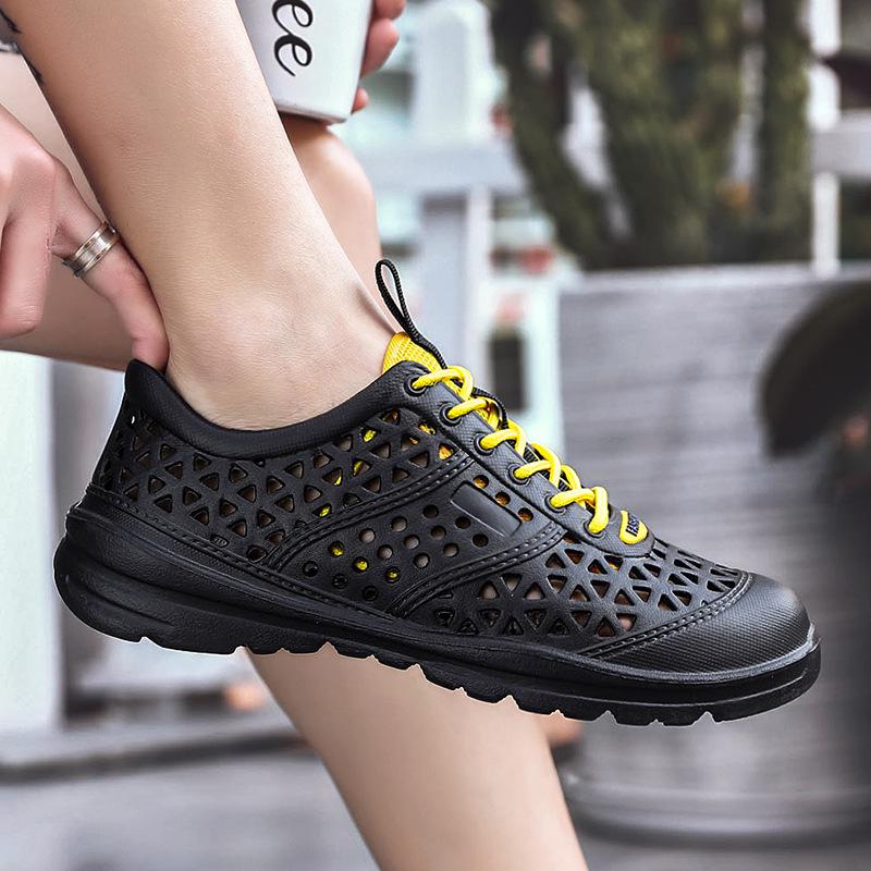 New Outdoor Men s Sandals Summer Beach Shoes Outer Wear Wading Sports Sandals and Slippers 40 чёрный