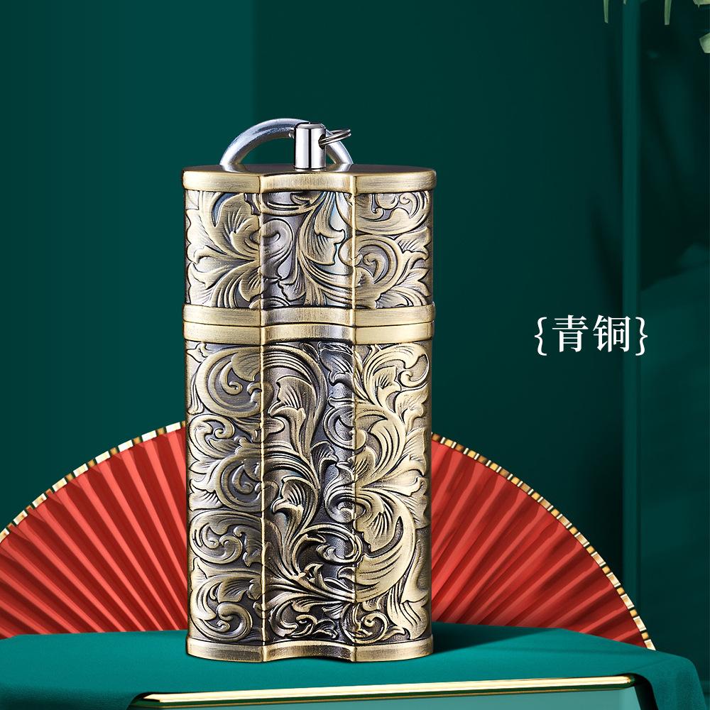 Portable Outdoor Keychain Ashtray - Fashionable Mini Metal Cigar Drawer Ashtray for Home Use - Practical and Convenient Design