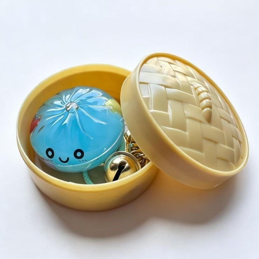 Cute Cartoon Miniature Bun Keychain Acrylic Baozi Pendant Steamed Bun Pendant Purse Accessory