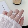 Pink Zircon Full Diamond Butterfly Series Opening Adjustable Ring Light Luxury Sweet Cool Style Niche High-End Ring Woman