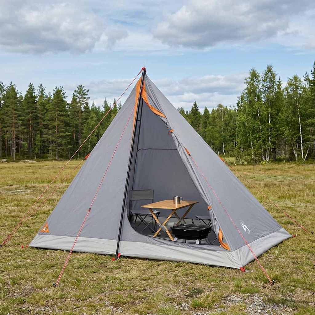 Trekking Tent Gray and Orange 2 Person