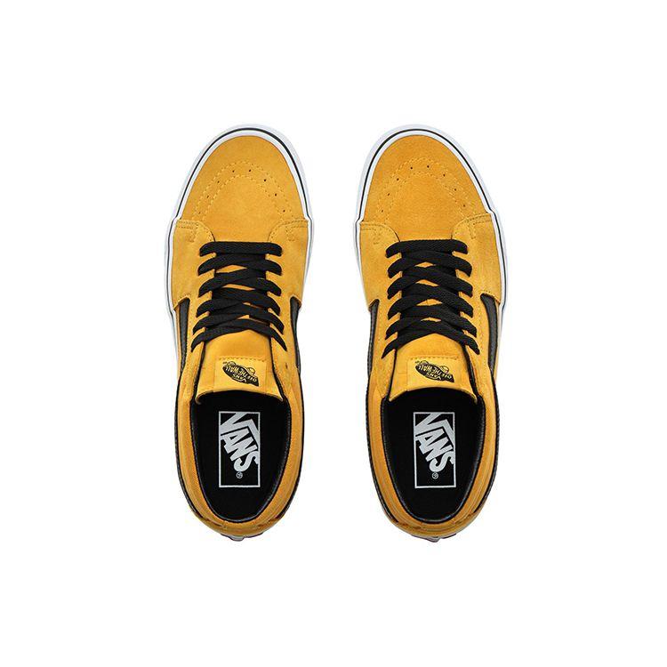 Vans Sk8 Mid Top Skate Shoes Unisex Sneakers Black Yellow VN0A3WM3VYJ