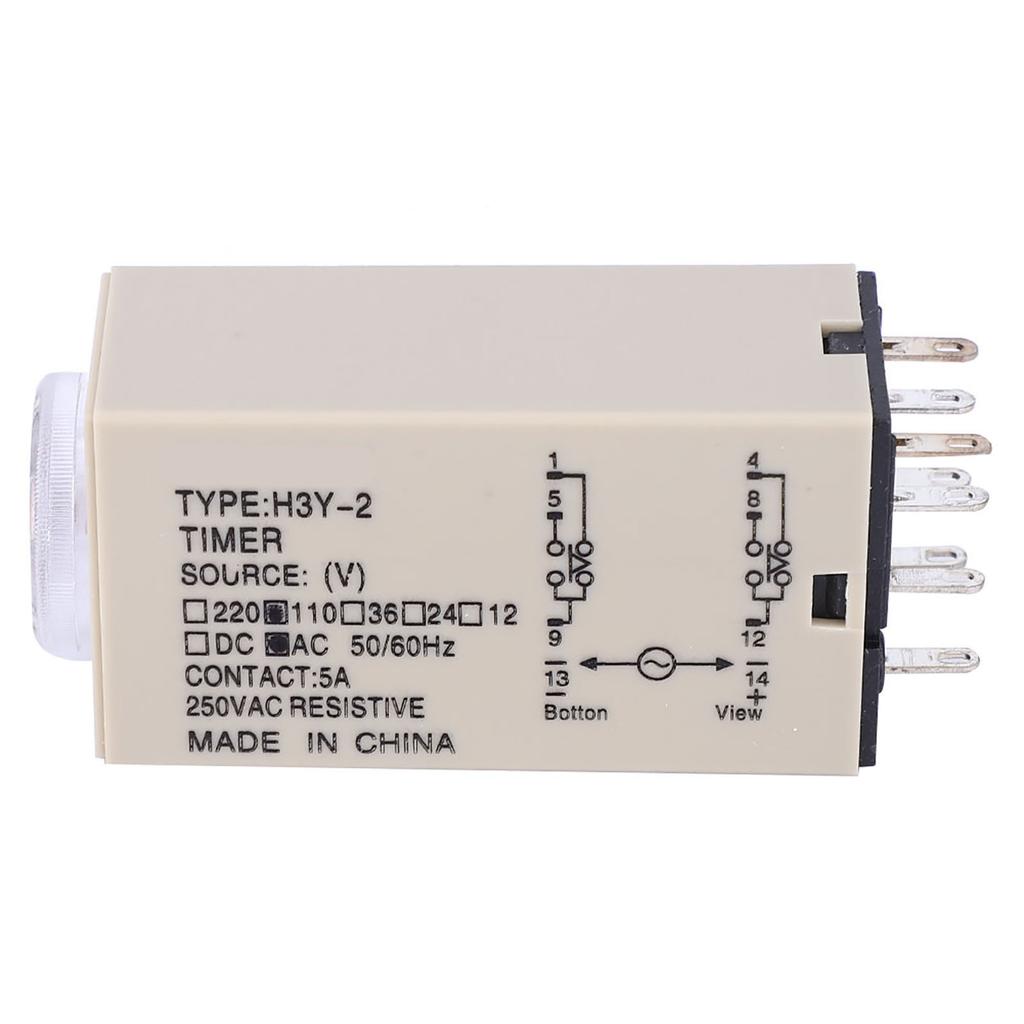 H3Y 2 Time Relay Power On Delay Timer 0 3M Minute 8 Pin 24V 110V 220V
